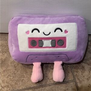 Cute Purple Cassette Tape Plush Pillow